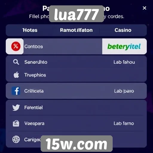 Comparativo de métodos de pagamento no lua777